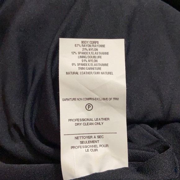 La Pina by David Helmani black dress with leather detail - Picture 8 of 9